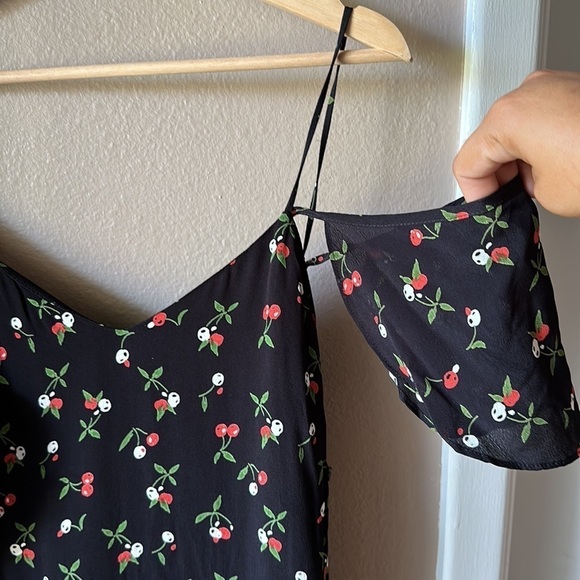 HONEY PUNCH Cherry Print Cold Shoulder Mini Dress - Picture 7 of 11
